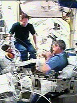 Space Station Astronauts Ready for Mission's First Spacewalk